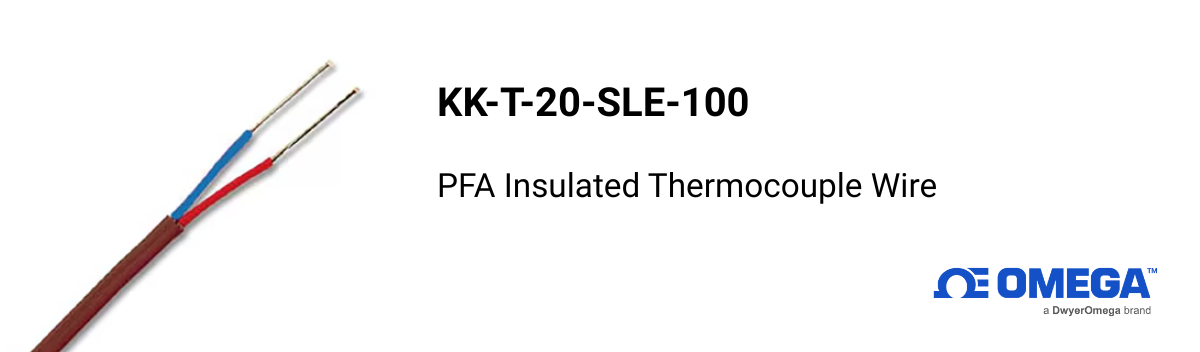 Omega KK-T-20-SLE-100 – T Type Duplex Insulated Thermocouple Wire for High-Precision Applications