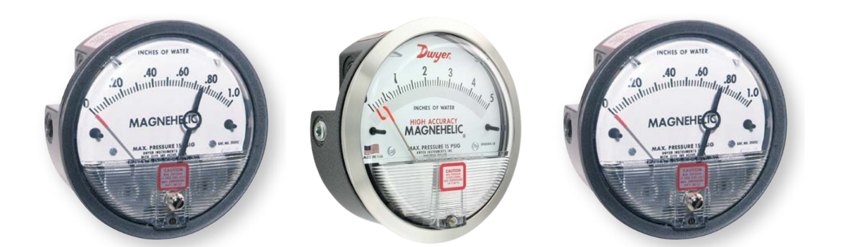 Dwyer 2000-60PA-ASF Differential Pressure Gauge – Precision with Visual Alert System