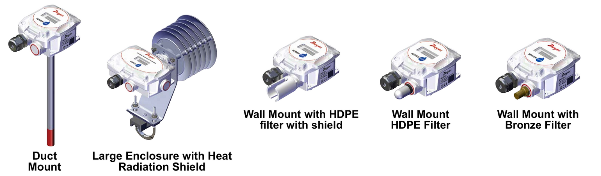 Dwyer RHPX-3SDA0-00 Humidity/Temperature Transmitter, 0-100% RH, 3% Accuracy, Duct Mount, Small Enclosure